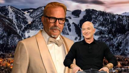 Kevin Costner Spotted at Jeff Bezos’s Celebrity-Filled Aspen Bash