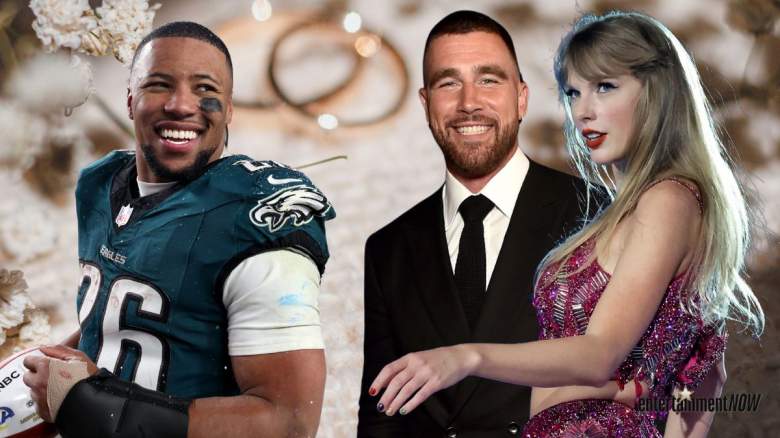 Saquon Barkley, Travis Kelce, and Taylor Swift.