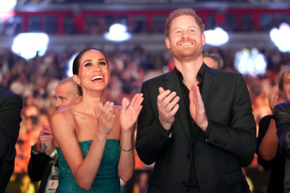 Prince Harry and Meghan Markle attend the closing ceremony of the Invictus Games Düsseldorf 2023 in Duesseldorf, Germany.