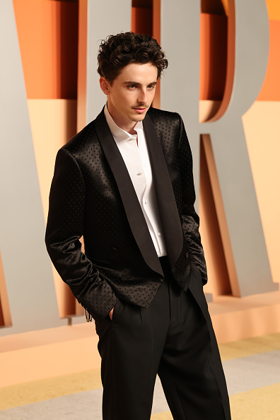 Timothée Chalamet at the 2025 Vanity Fair Oscar Party