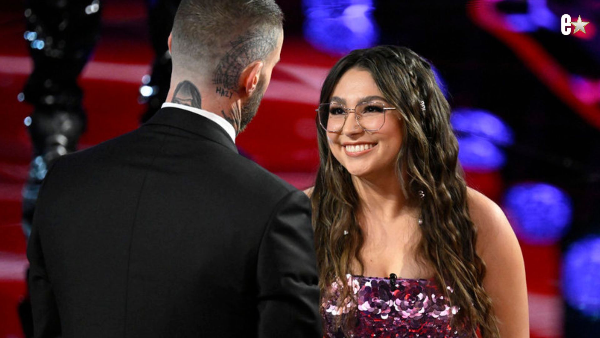 Lucia Flores-Wiseman with Adam Levine