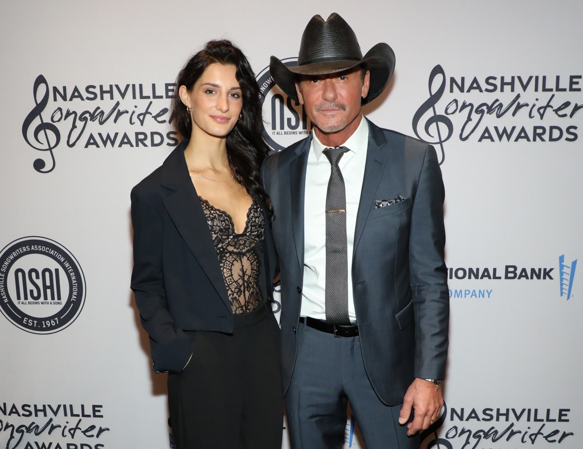 Audrey McGraw and Tim McGraw at NSAI 2023 Nashville Songwriter Awards