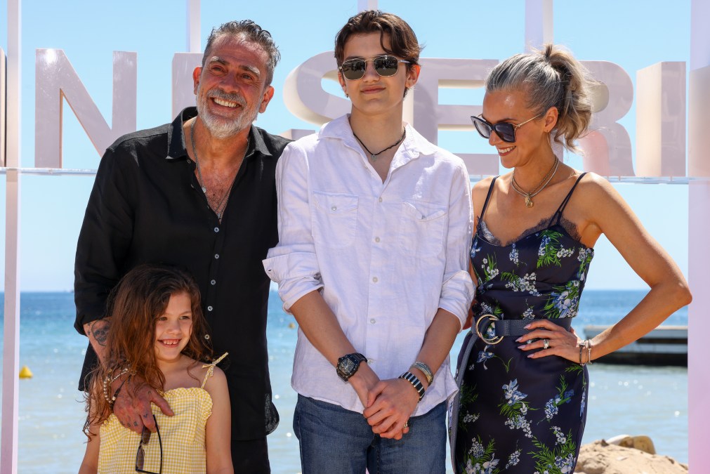 Jeffrey Dean Morgan, George Virginia Morgan, Augustus Morgan and Hilarie Burton