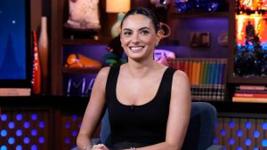 Summer House star Paige DeSorbo smiles during an appearance on WWHL