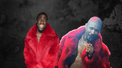 Usher Shook After Kevin Hart Crosses Out His Name, Claims Iconic Red Coat