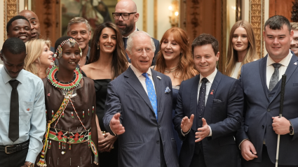 King Charles Shares a Laugh With George and Amal Clooney at Buckingham Palace [PHOTOS]