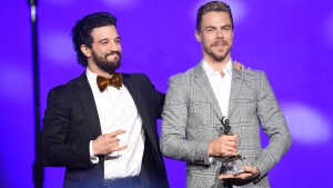 Mark Ballas and Derek Hough on stage