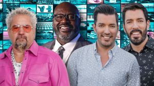 Guy Fieri, Shaquille O'Neal, Jonathan Scott, Drew Scott