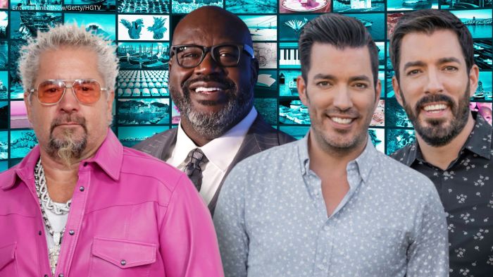 Guy Fieri, Shaquille O'Neal, Jonathan Scott, Drew Scott