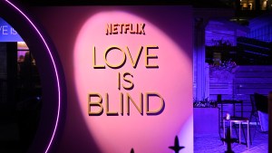 Signage is seen during Love Is Blind @ SXSW