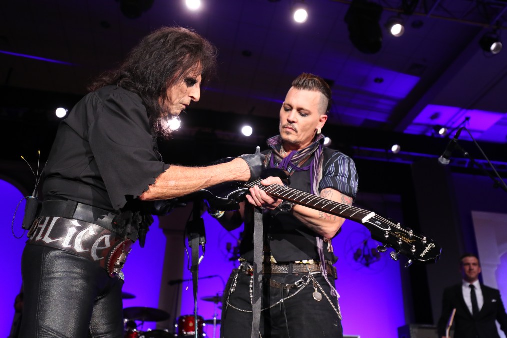 Johnny Depp and Alice Cooper 