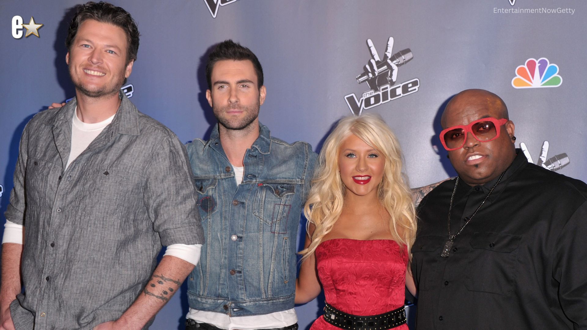 Blake Shelton, Adam Levine, Christina Aguilera, and CeeLo Green were the original coaches on "The Voice" in 2011