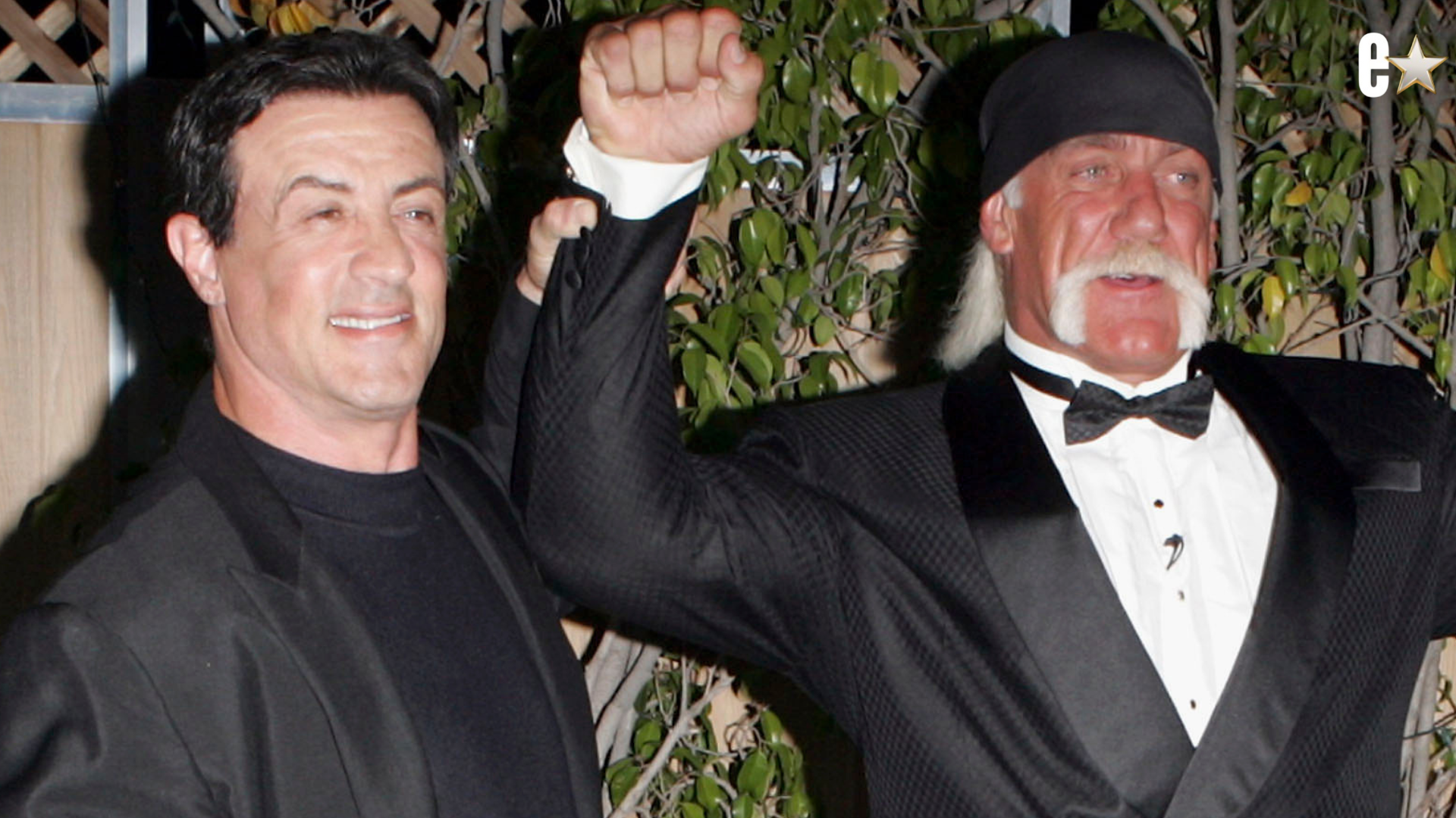 Wrestler Hulk Hogan and Sylvester Stallone
