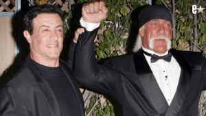 Wrestler Hulk Hogan and Sylvester Stallone