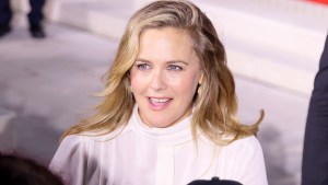 Alicia Silverstone attends the "Bugonia" red carpet