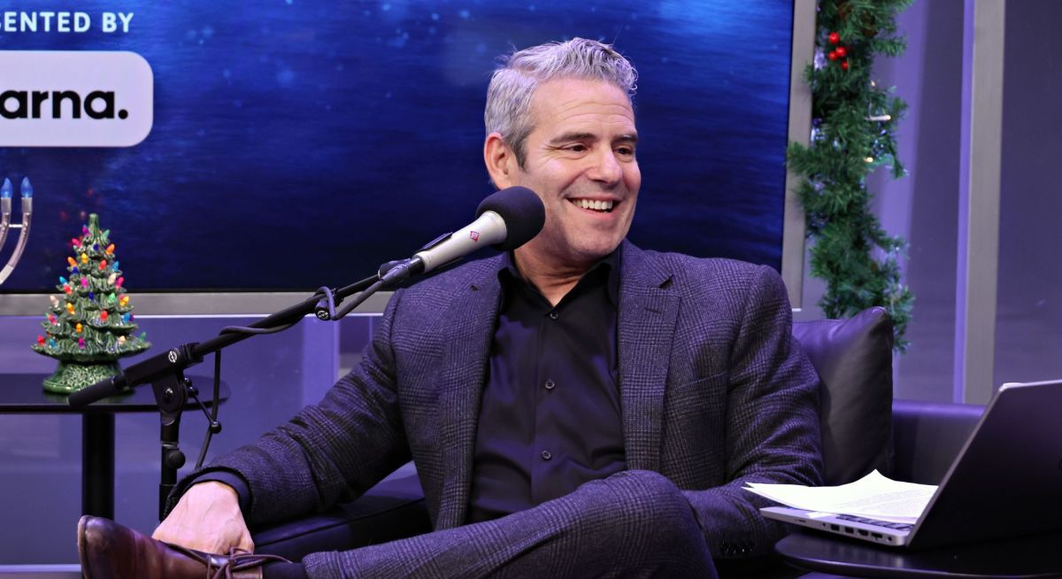 SiriusXM host Andy Cohen takes part in SiriusXM's Radio Andy Annual Holiday Hangout at SiriusXM Studios on December 14, 2023 in New York City