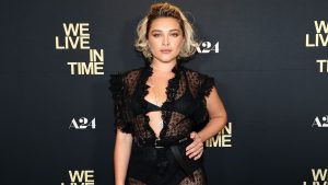 Florence Pugh attends A24's "We Live in Time" New York Screening at Crosby Street Hotel on September 09, 2024 in New York City