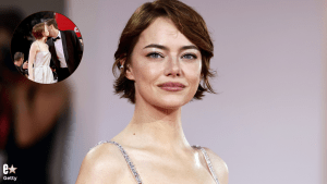 Emma Stone red carpet kiss