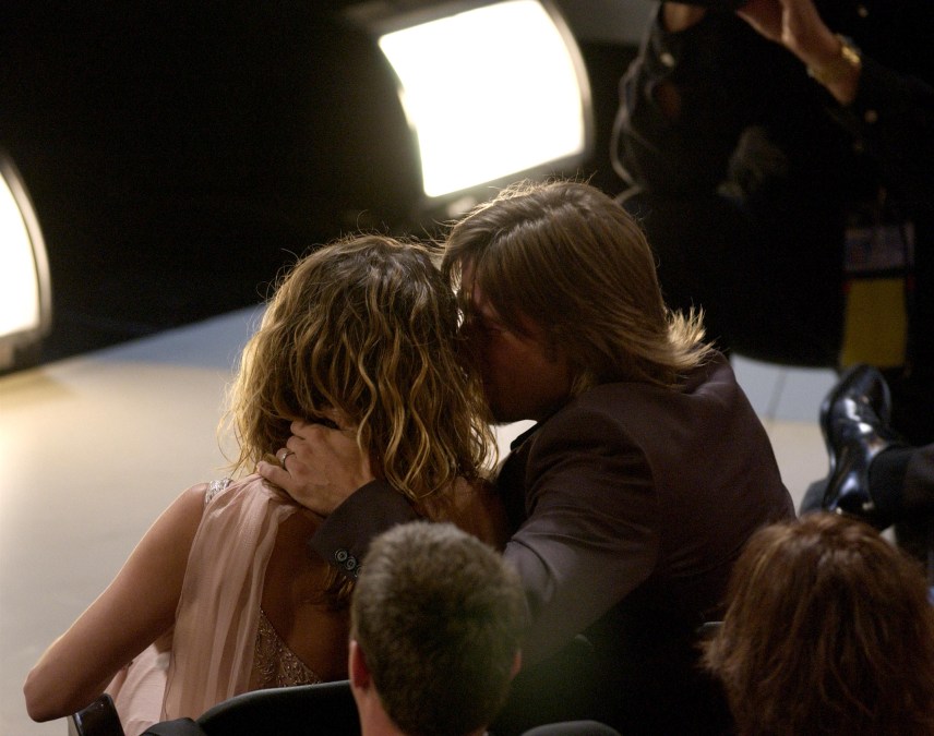 Actress Jennifer Aniston and her then husband, actor Brad Pitt