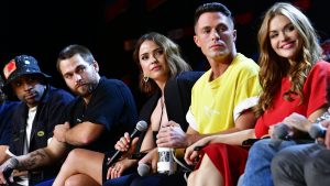 Khylin Rhambo, Dylan Sprayberry, Shelley Hennig, Colton Haynes, and Holland Roden