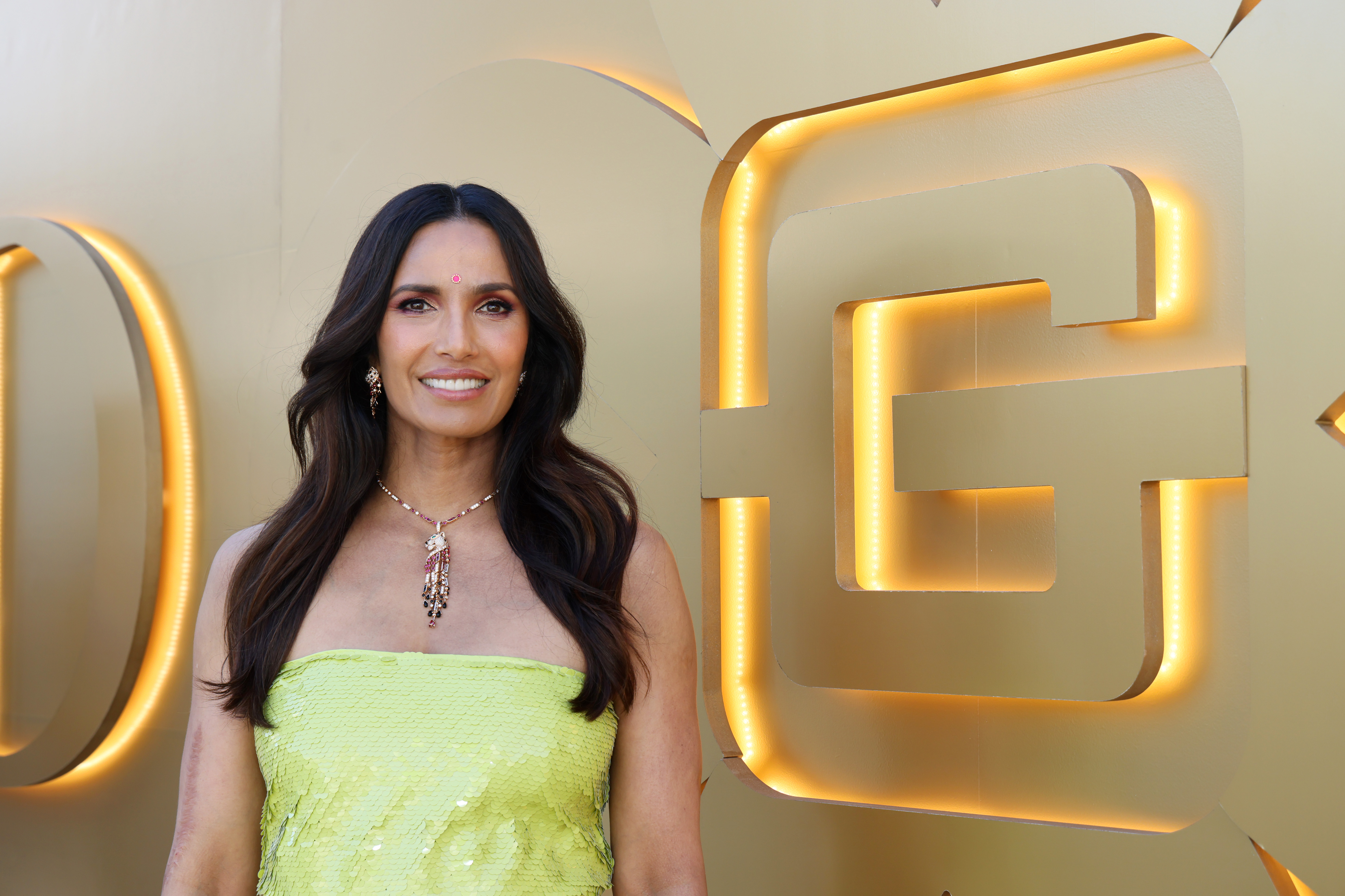 Photos: Padma Lakshmi, 54, Rocks Hot Pink String Bikini