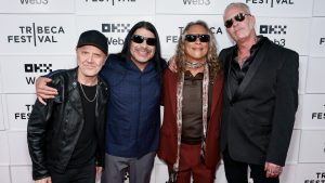 Lars Ulrich, Robert Trujillo, Kirk Hammett, and James Hetfield of Metallica