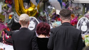 Ozzy Osbourne's family visit his memorial site