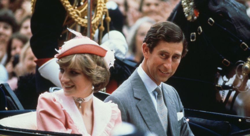 Prince Charles and Diana, Princess of Wales (1961 -1997) leave Buckingham Palace for their honeymoon after their wedding, London, 29th July 1981