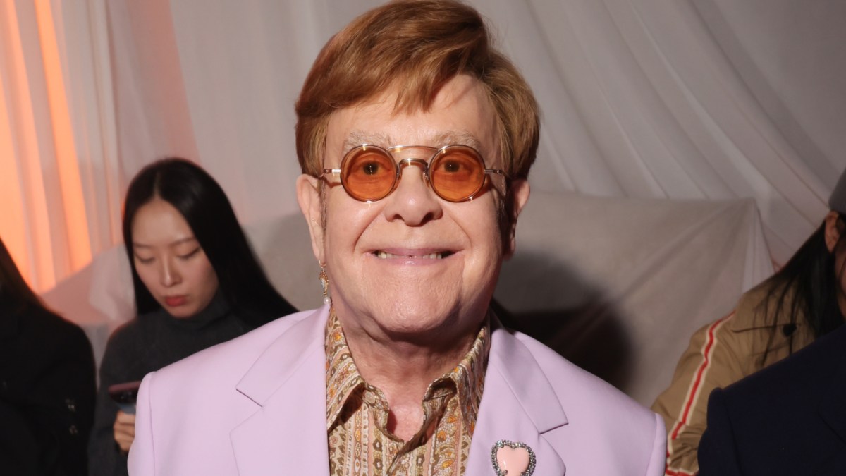 Elton John smiling