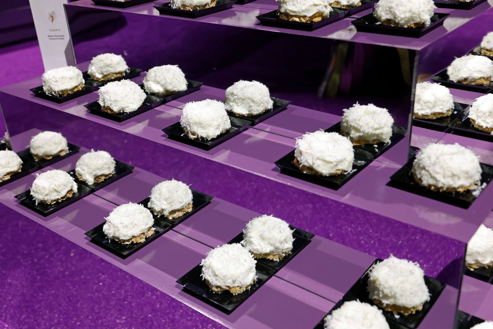 Doan's cakes plated during the 77th Primetime Emmys Press Preview in 2025