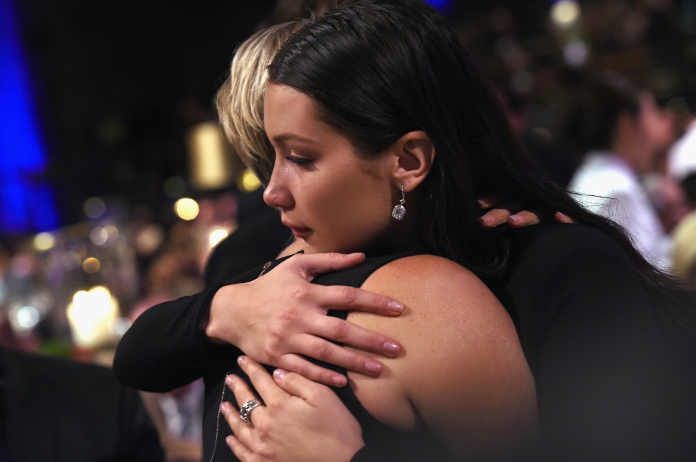 Bella Hadid (R) and Yolanda Foster