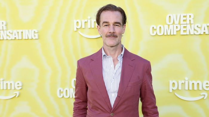 James Van Der Beek attends the "Overcompensating" Screening And After-Party at Hollywood Palladium on May 14, 2025 in Los Angeles, California