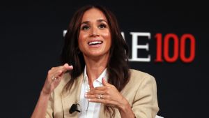 Meghan, Duchess of Sussex speaks onstage during the 2025 TIME100 Summit at Jazz at Lincoln Center on April 23, 2025 in New York City