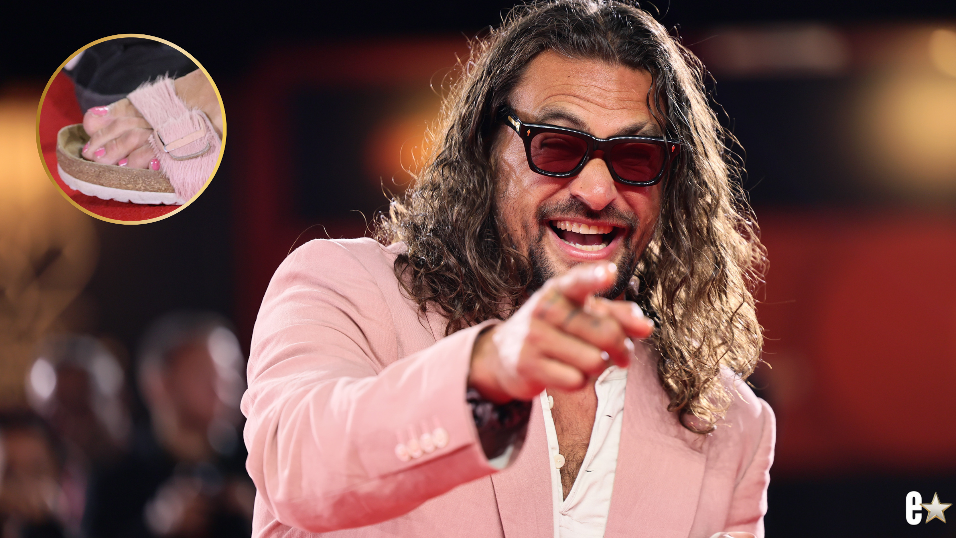 Jason Momoa Turns Heads in Pink at Venice