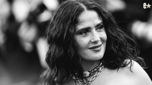 Salma Hayek Looks Sultry in Bold Black Gown