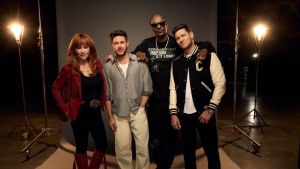 THE VOICE -- Season: 28 -- Pictured: (l-r) Reba McEntire, Niall Horan, Snoop Dogg, Michael Bublé