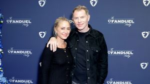 Brooke Williamson and Bobby Flay attend The FanDuel Party at the Kentucky Derby at Old Forester's Paristown Hall on May 02, 2025 in Louisville, Kentucky