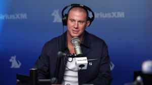 Channing Tatum visits the SiriusXM Studios on October 06, 2025 in New York City