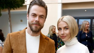 Derek Hough and Julianne Hough attend an event