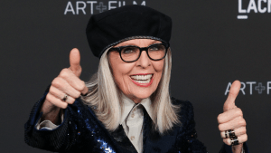 Diane Keaton Cycling