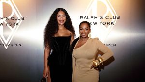 Riley Burruss and Kandi Burruss attend Ralph Lauren Fragrances Ralph's Club New York Celebration at Hall des Lumiéres on September 13, 2025 in New York City