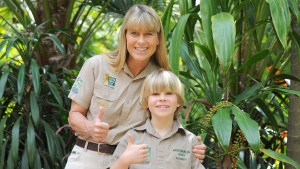 Terri Irwin and her son Robert Irwin smiling