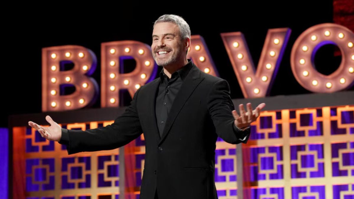 Andy Cohen on the BravoCon stage