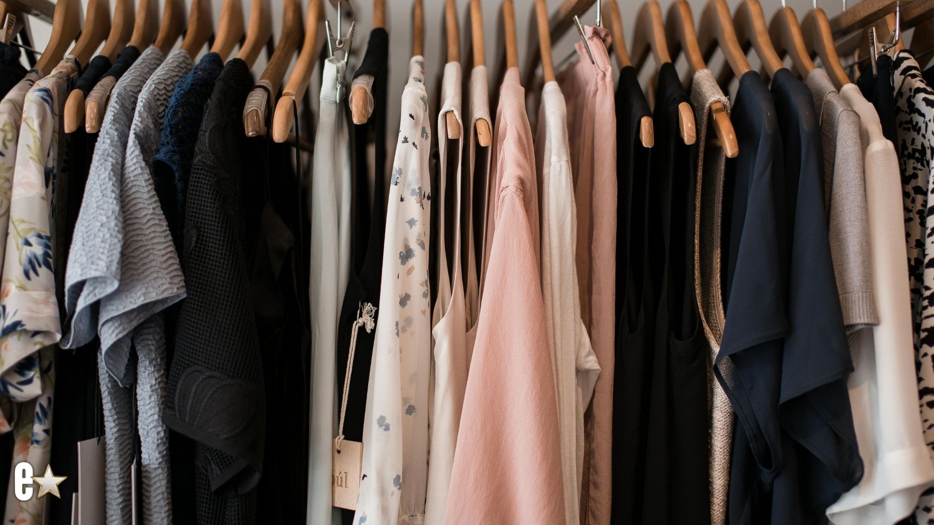 Clothing on a rack