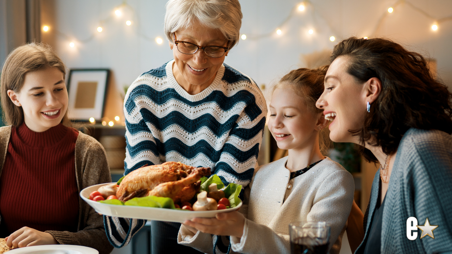 Thanksgiving meal with a family