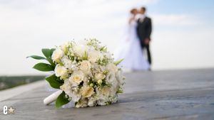 A bride and groom
