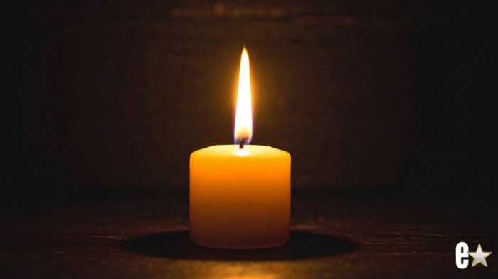 candle with burning flame
