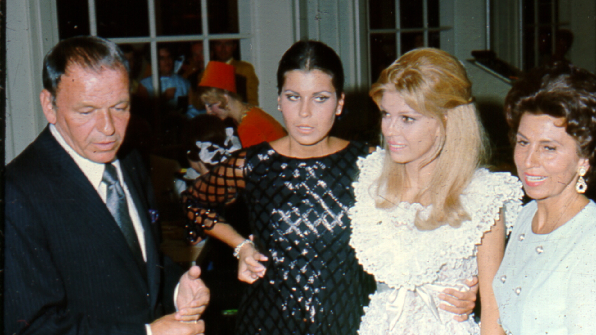 Frank Sinatra and daughters, Tina Sinatra, Nancy Sinatra, and his ex-wife Nancy Sinatra