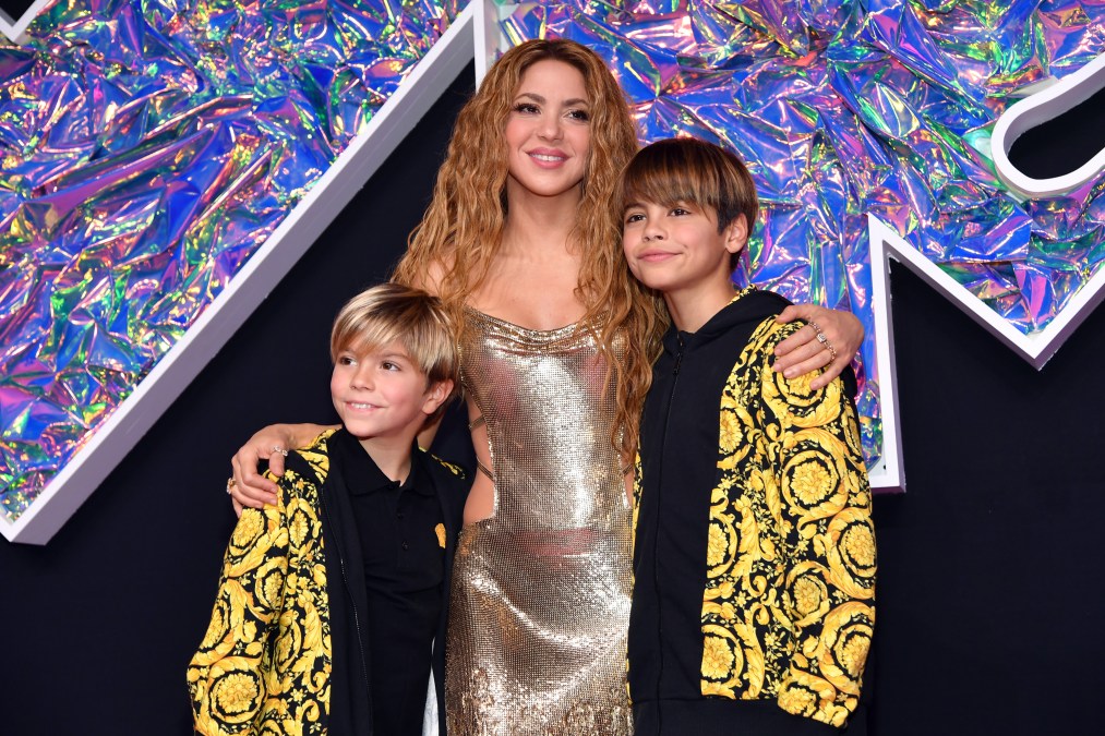 Sasha Piqué Mebarak, Shakira, and Milan Piqué Mebarak