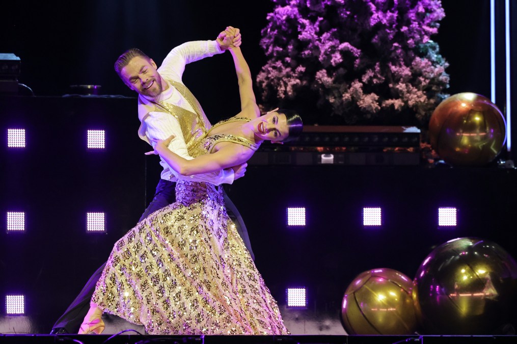 Derek Hough (L) and Hayley Erbert Hough 